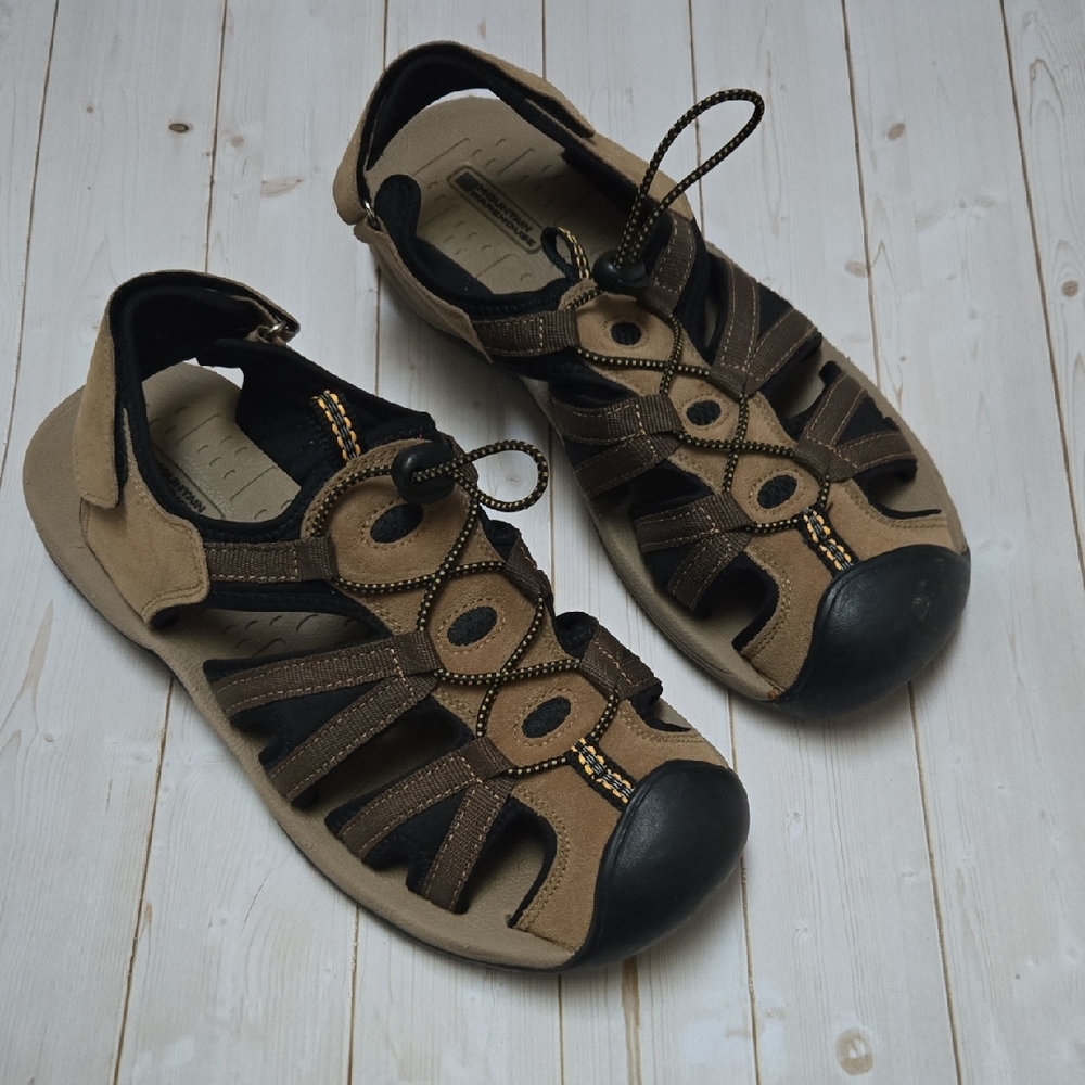 Mountain Warehouse Men's Stylish Brown and Black Sandals Velcro Closure